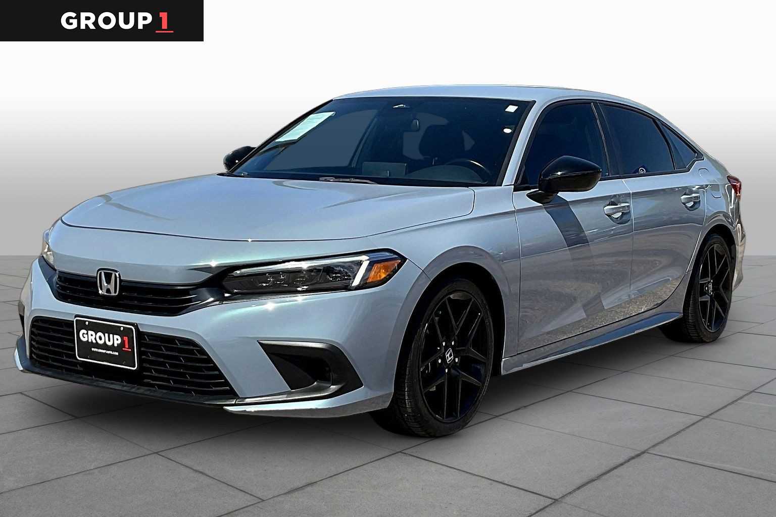 Sonic Gray Pearl 2022 Honda Civic Sport FWD Sedan Front-Wheel Drive Continuously Variable Transmission