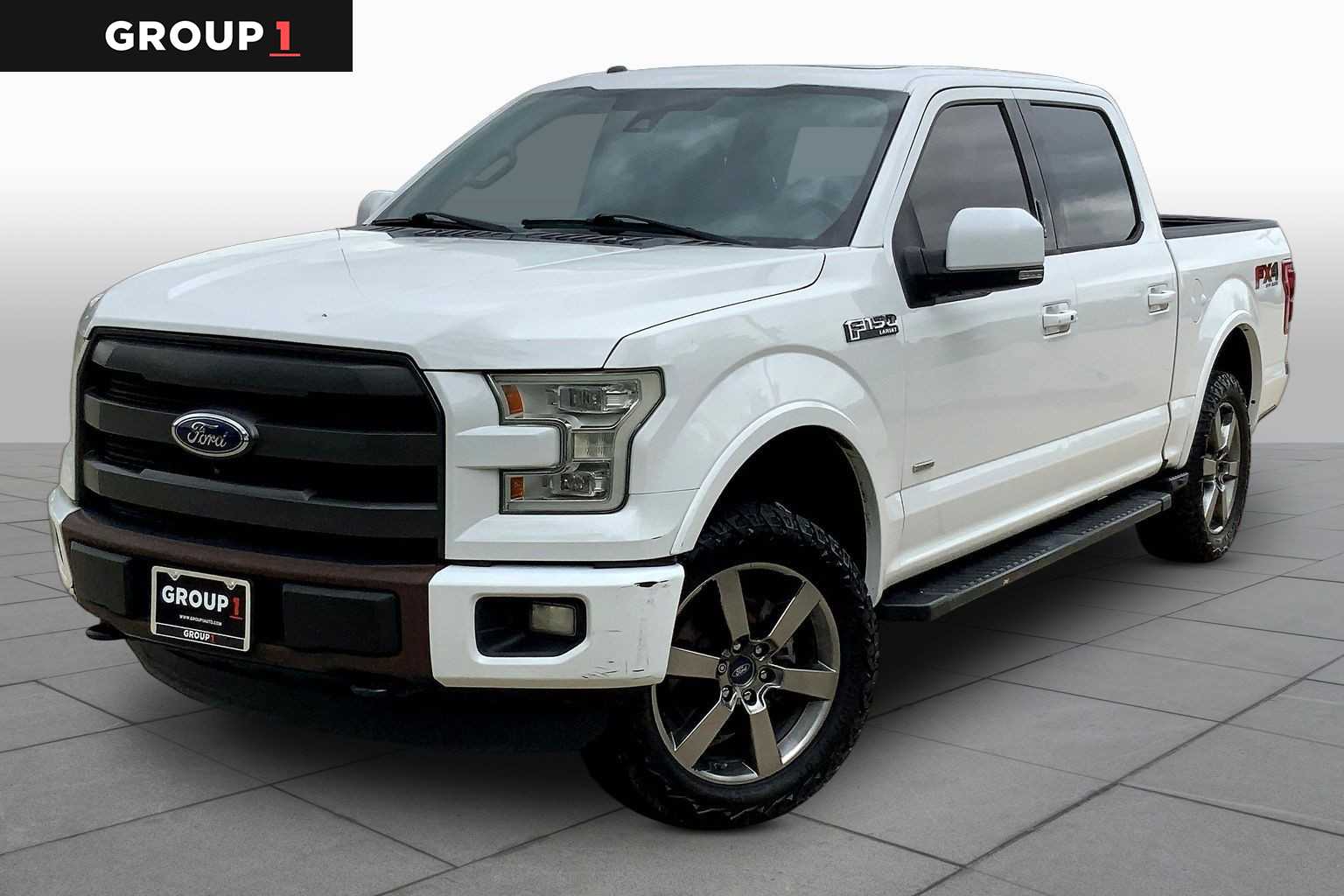 Oxford White 2015 Ford F-150 Lariat SuperCrew 4WD Pickup Truck Four-Wheel Drive 6-Speed Automatic