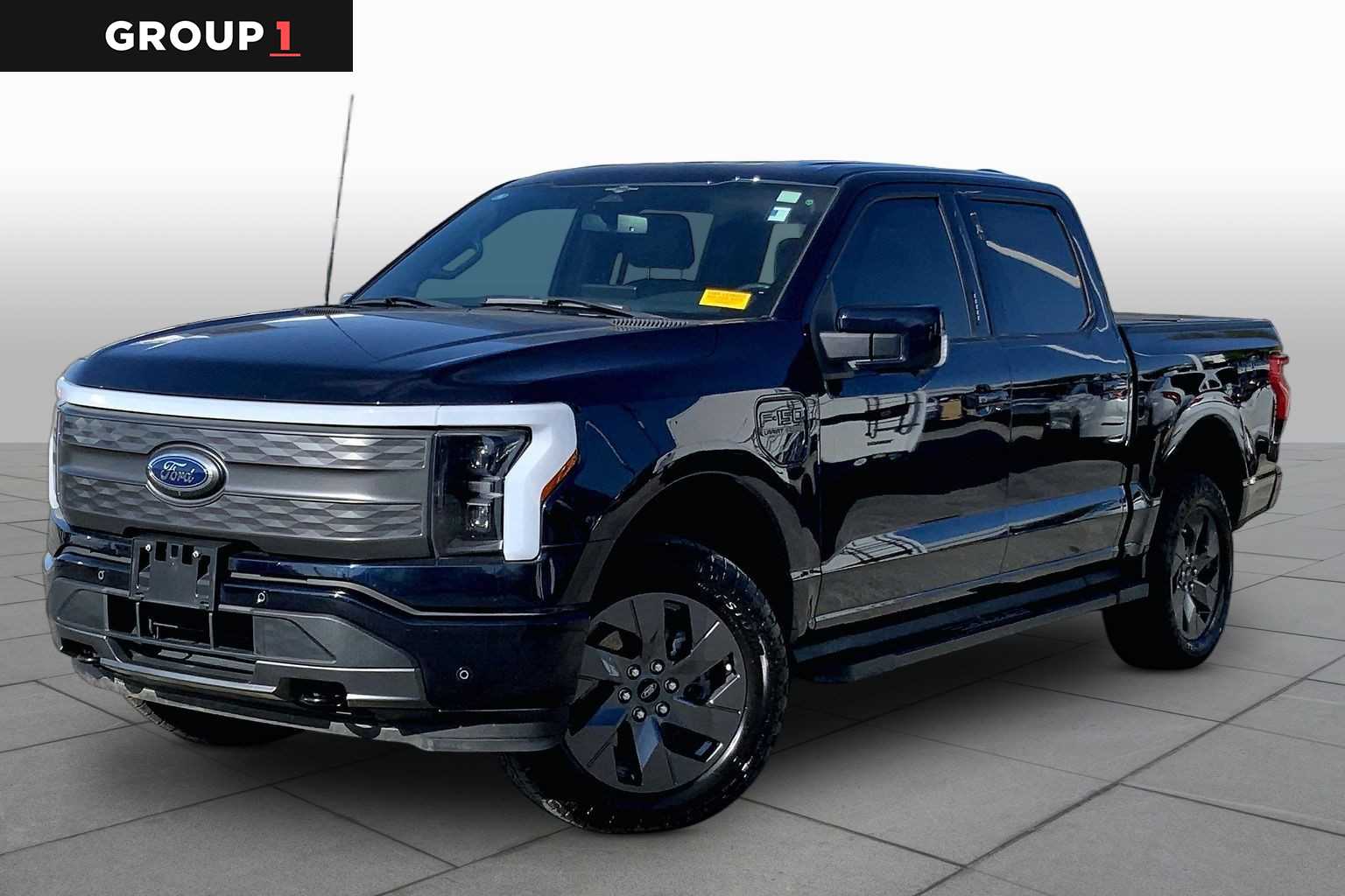 Antimatter Blue Metallic 2023 Ford F-150 Lightning Pickup Truck All-Wheel Drive 1-Speed Automatic