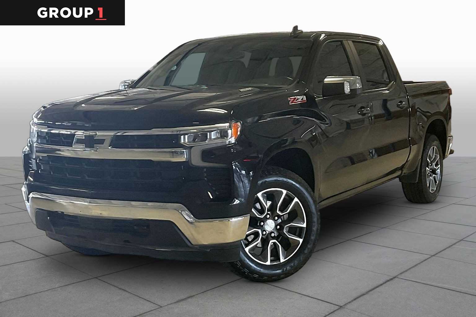 Black 2022 Chevrolet Silverado 1500 Pickup Truck Four-Wheel Drive Automatic