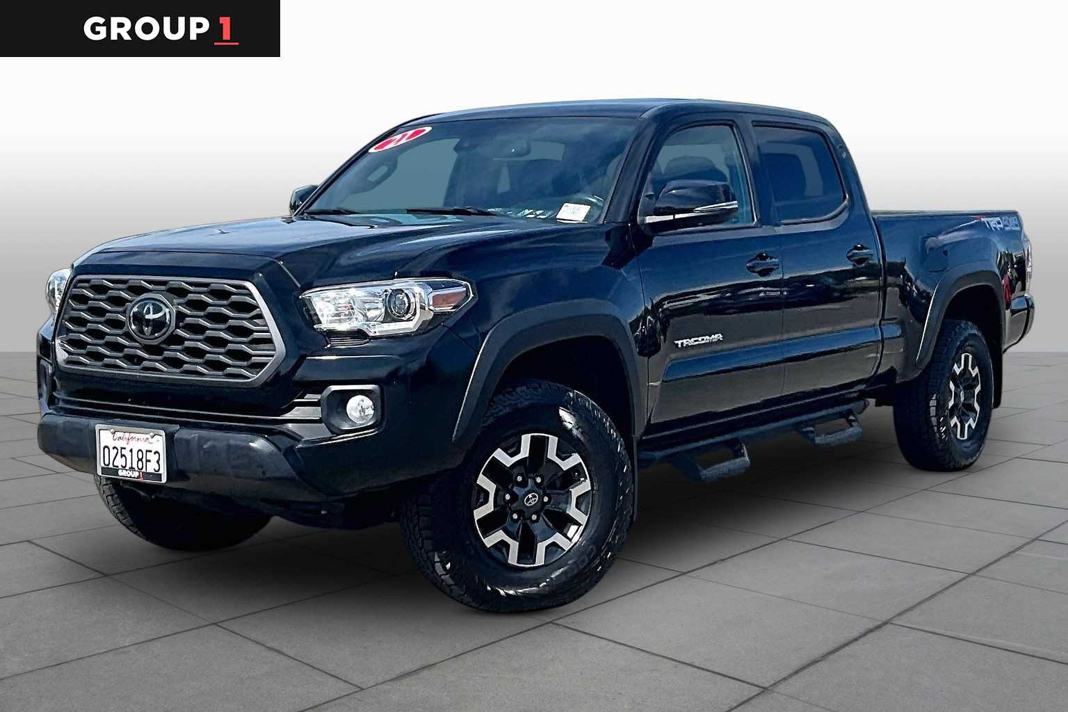 Midnight Black Metallic 2021 Toyota Tacoma Pickup Truck Four-Wheel Drive 6-Speed Automatic