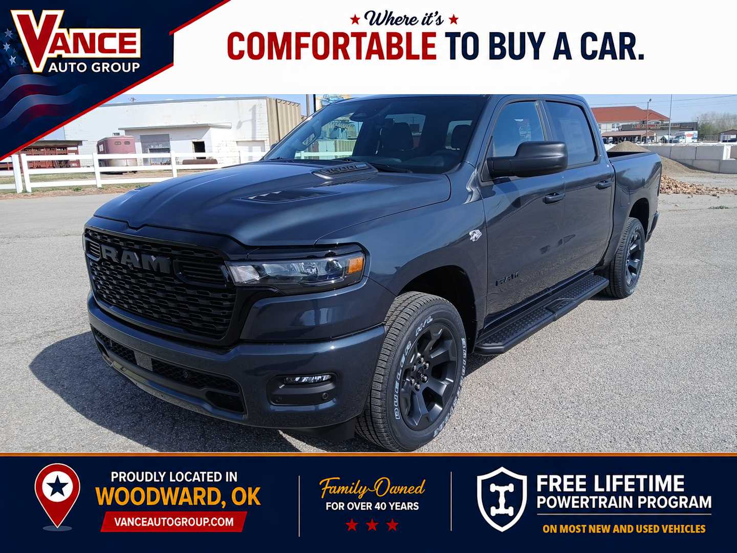 Forged Blue Metallic 2026 RAM 1500 Express Crew Cab 4WD Pickup Truck Four-Wheel Drive 8-Speed Automatic