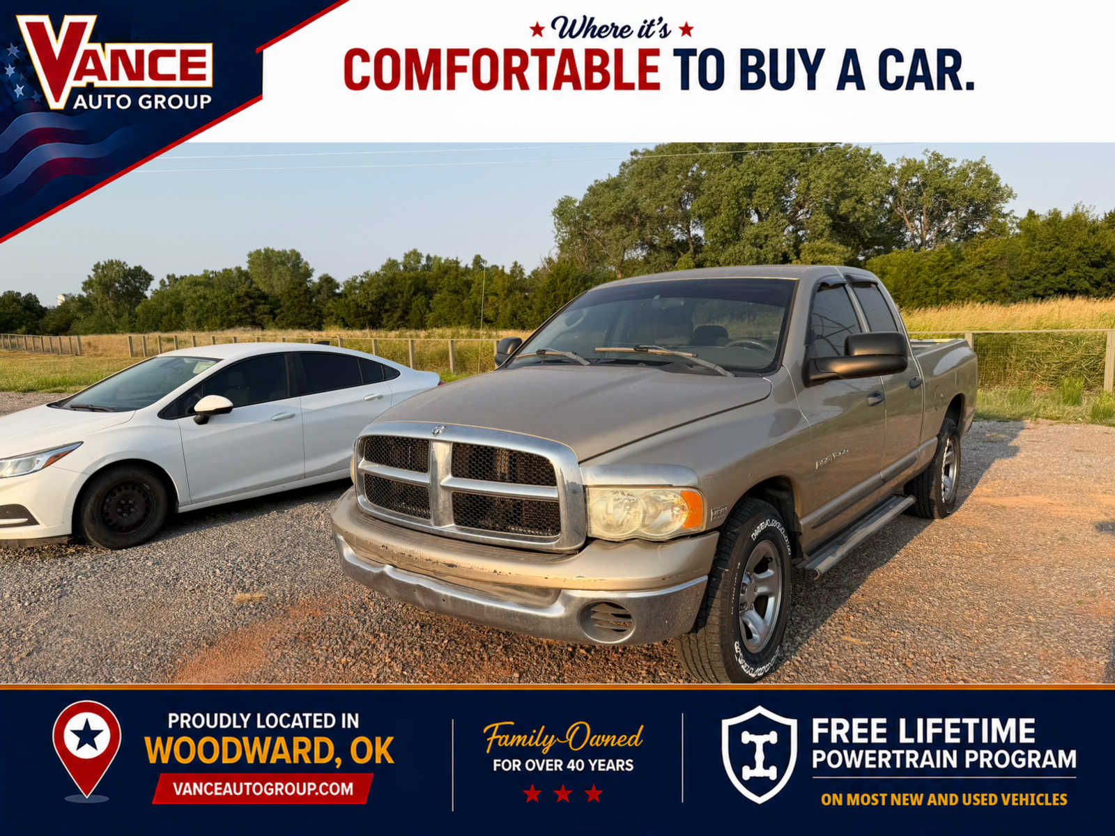 Gold 2004 Dodge RAM 1500 Pickup Truck Rear-Wheel Drive Automatic