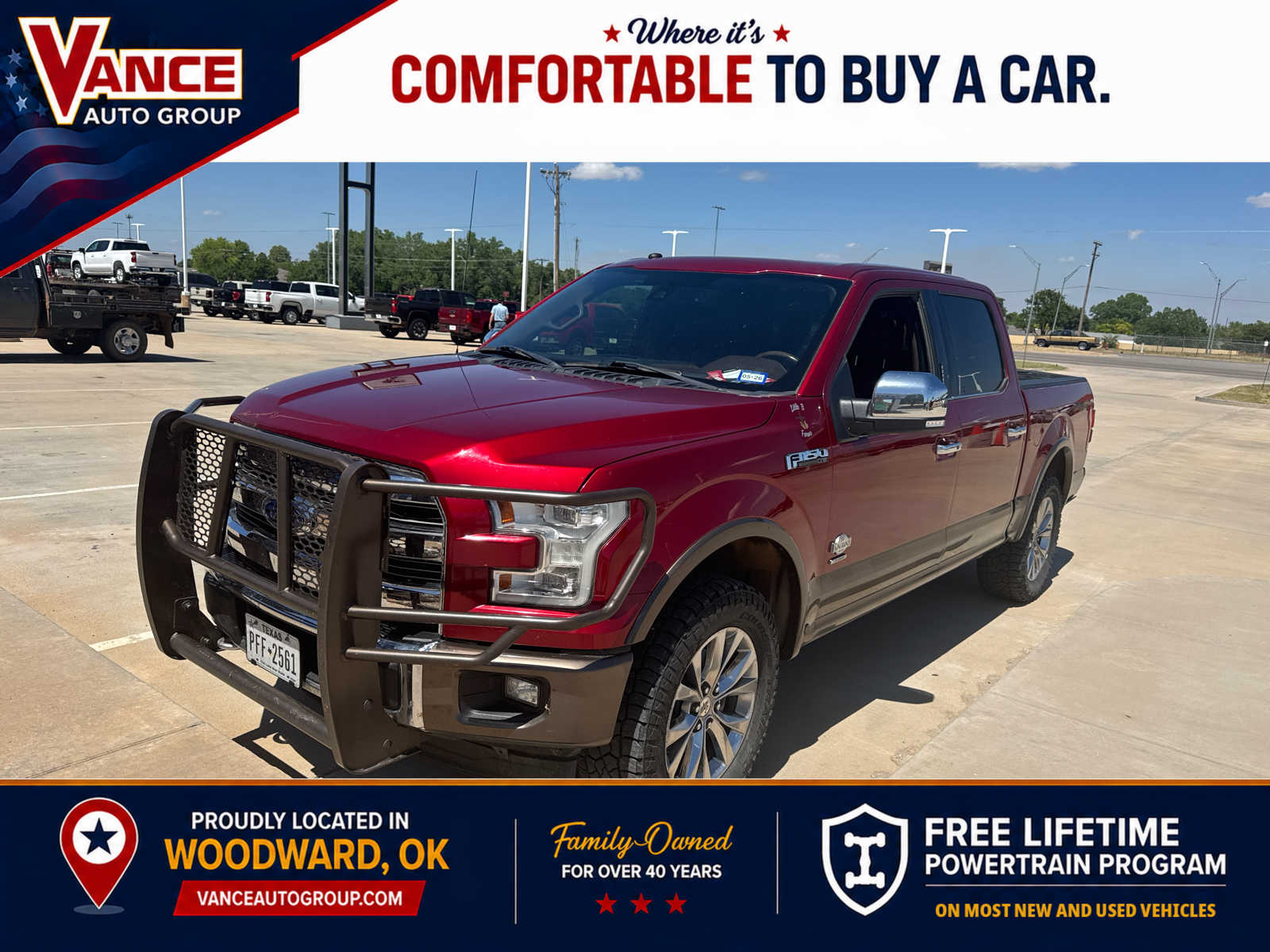 Ruby Red Metallic Clearcoat/Caribou 2017 Ford F-150 King Ranch SuperCrew 4WD Pickup Truck Four-Wheel Drive Automatic
