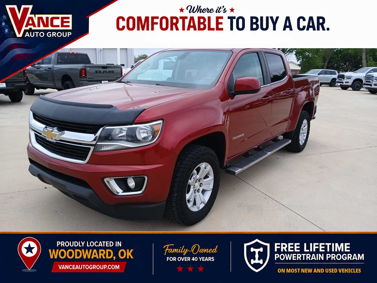 Cajun Red Tintcoat 2018 Chevrolet Colorado LT Crew Cab 4WD Pickup Truck Four-Wheel Drive 8-Speed Automatic