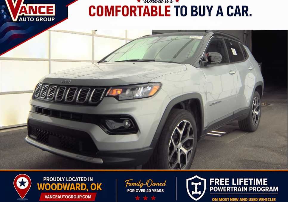 Silver Zynith Metallic Clearcoat 2024 Jeep Compass Limited 4WD SUV / Crossover Four-Wheel Drive 8-Speed Automatic