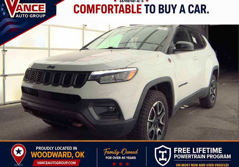 Bright White Clearcoat 2024 Jeep Compass Trailhawk 4WD SUV / Crossover Four-Wheel Drive 8-Speed Automatic
