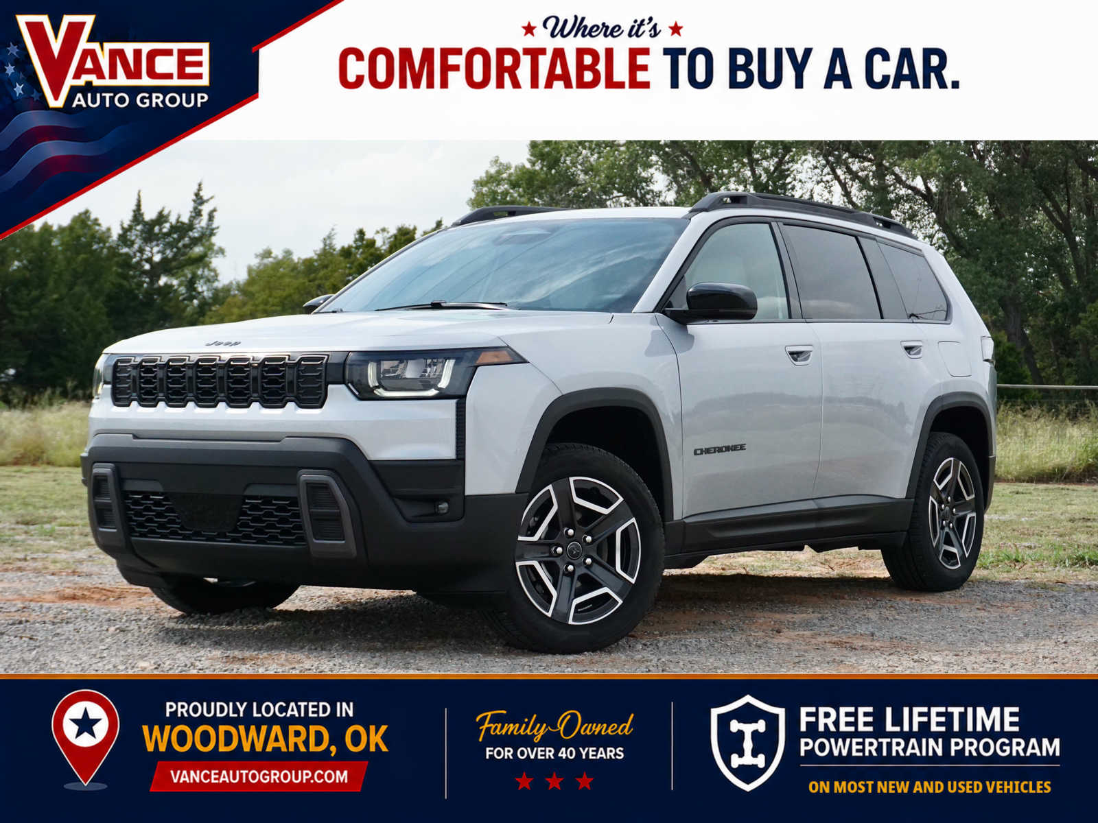 Silver Zynith Clearcoat 2026 Jeep Cherokee SUV / Crossover Four-Wheel Drive Continuously Variable Transmission