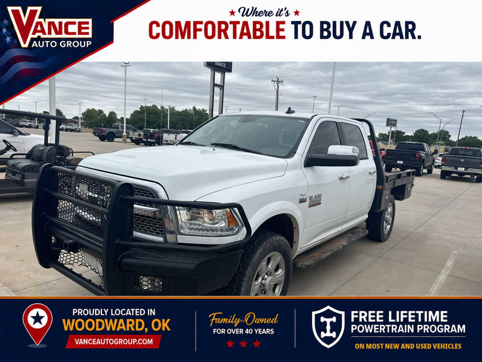Bright White Clearcoat 2015 RAM 2500 Laramie Crew Cab 4WD Pickup Truck Four-Wheel Drive 6-Speed Automatic