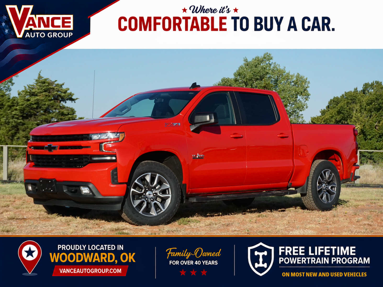 Red Hot 2022 Chevrolet Silverado 1500 Pickup Truck Four-Wheel Drive 8-Speed Automatic