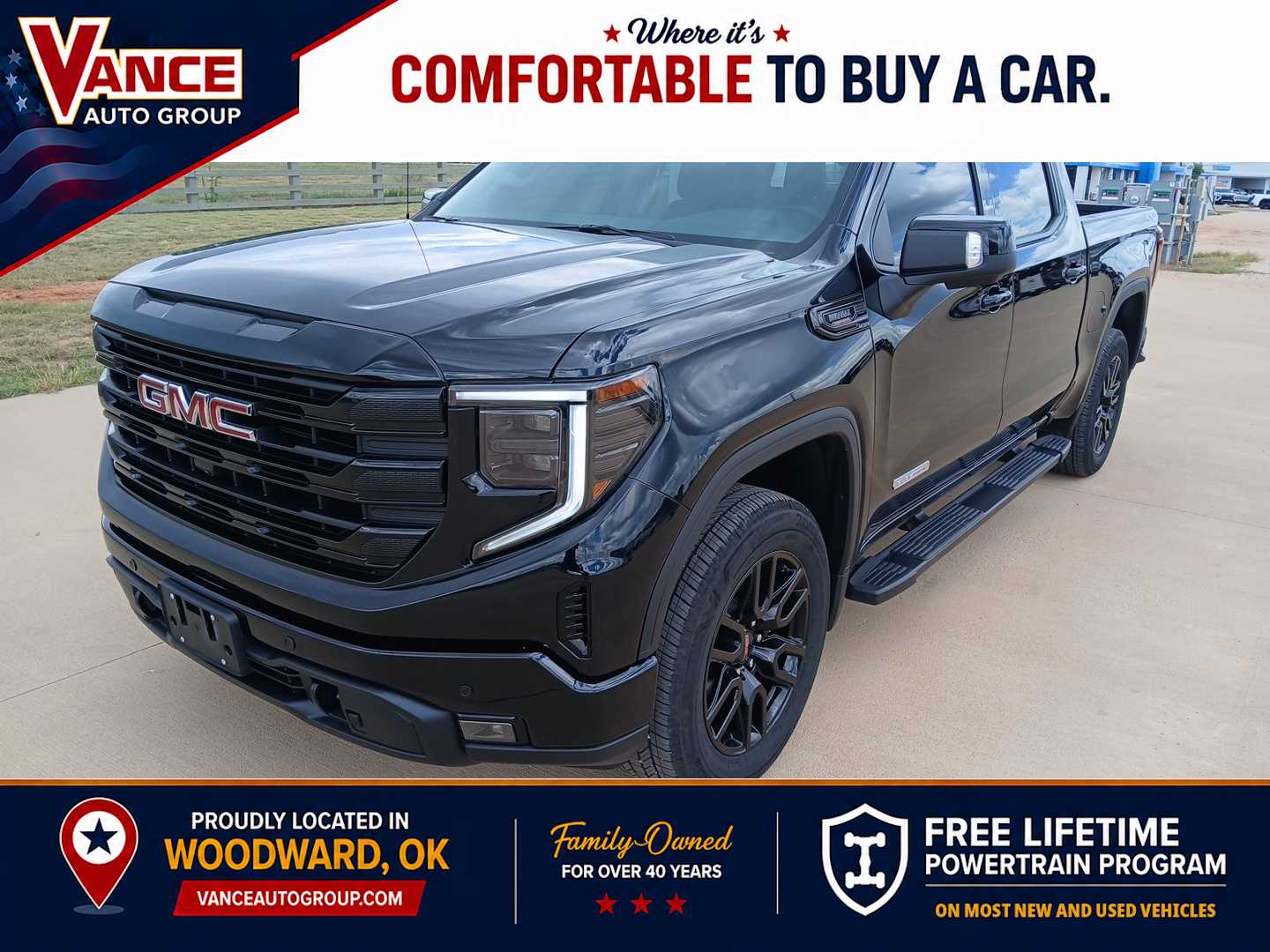 Onyx Black 2026 GMC Sierra 1500 Pickup Truck Four-Wheel Drive Automatic