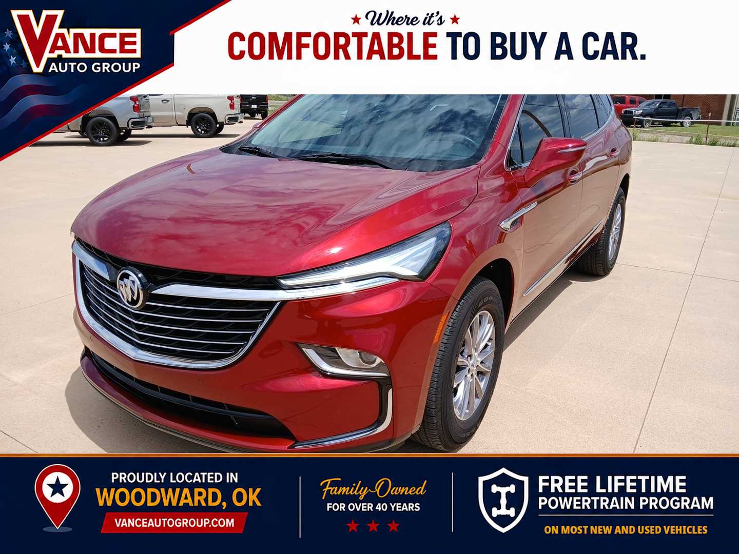 Cherry Red Tintcoat 2023 Buick Enclave SUV / Crossover Front-Wheel Drive 9-Speed Automatic