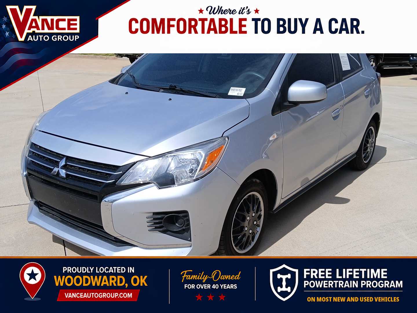 Starlight Silver Metallic 2024 Mitsubishi Mirage ES FWD Hatchback Front-Wheel Drive Continuously Variable Transmission