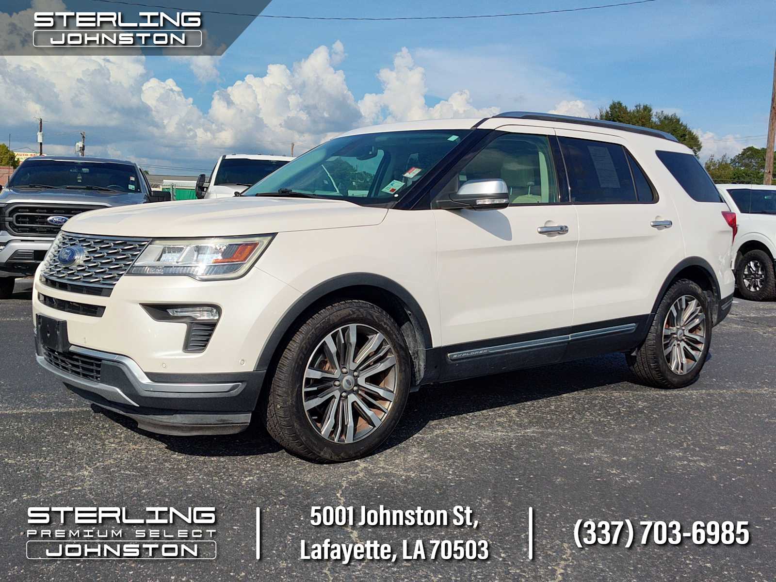 White Platinum Metallic Tri-Coat 2018 Ford Explorer SUV / Crossover All-Wheel Drive 6-Speed Automatic