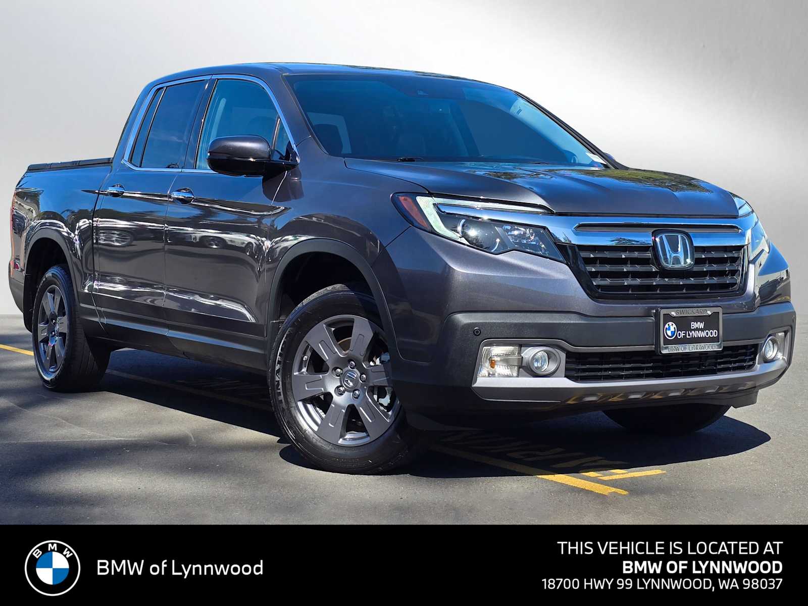 Gray (Modern Steel Metallic) 2020 Honda Ridgeline RTL-E AWD Pickup Truck All-Wheel Drive 9-Speed Automatic