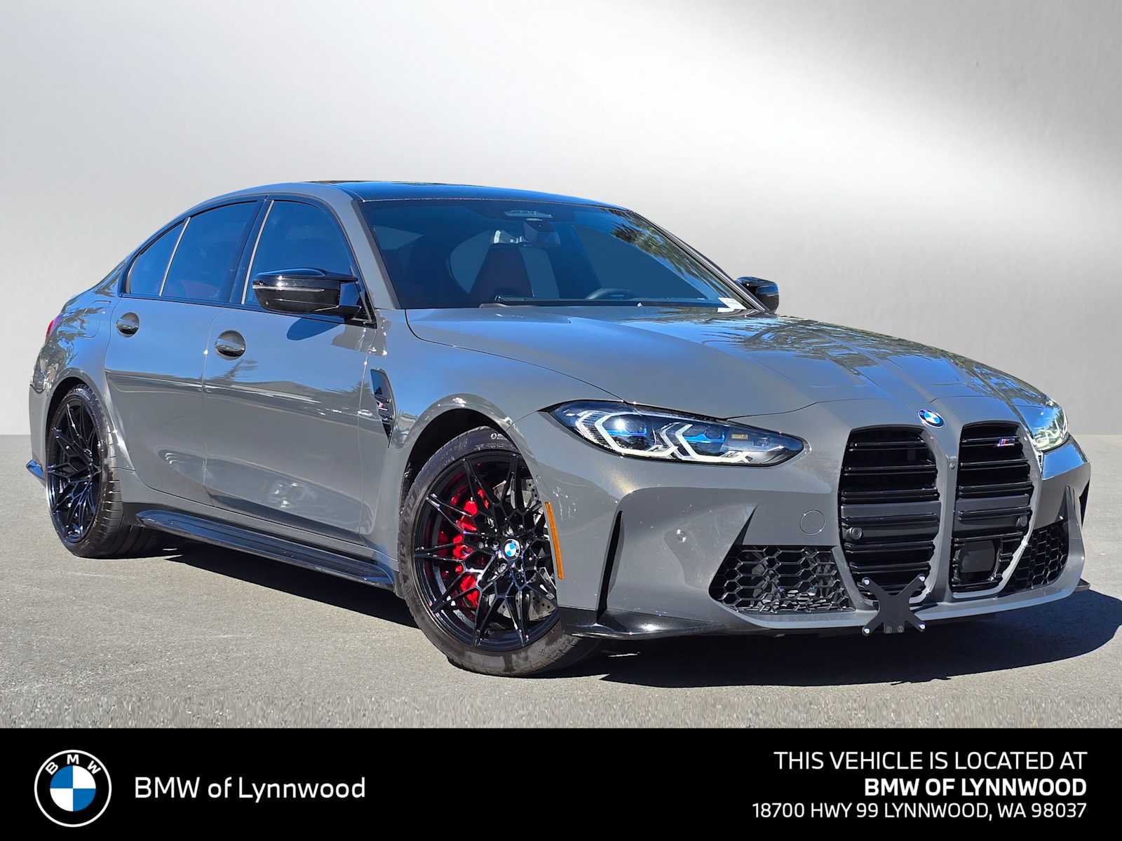 Gray (Dravit Grey Metallic) 2024 BMW M3 Competition xDrive AWD Sedan All-Wheel Drive 8-Speed Automatic