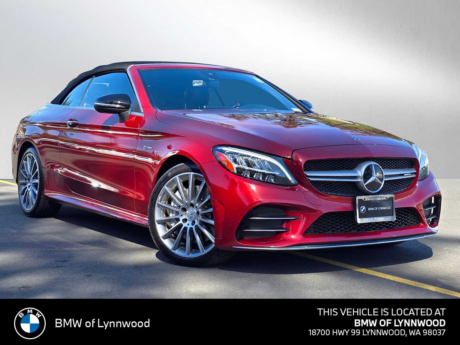 designo Cardinal Red Metallic 2019 Mercedes-Benz C-Class AMG C 43 Cabriolet 4MATIC Convertible All-Wheel Drive 9-Speed Automatic