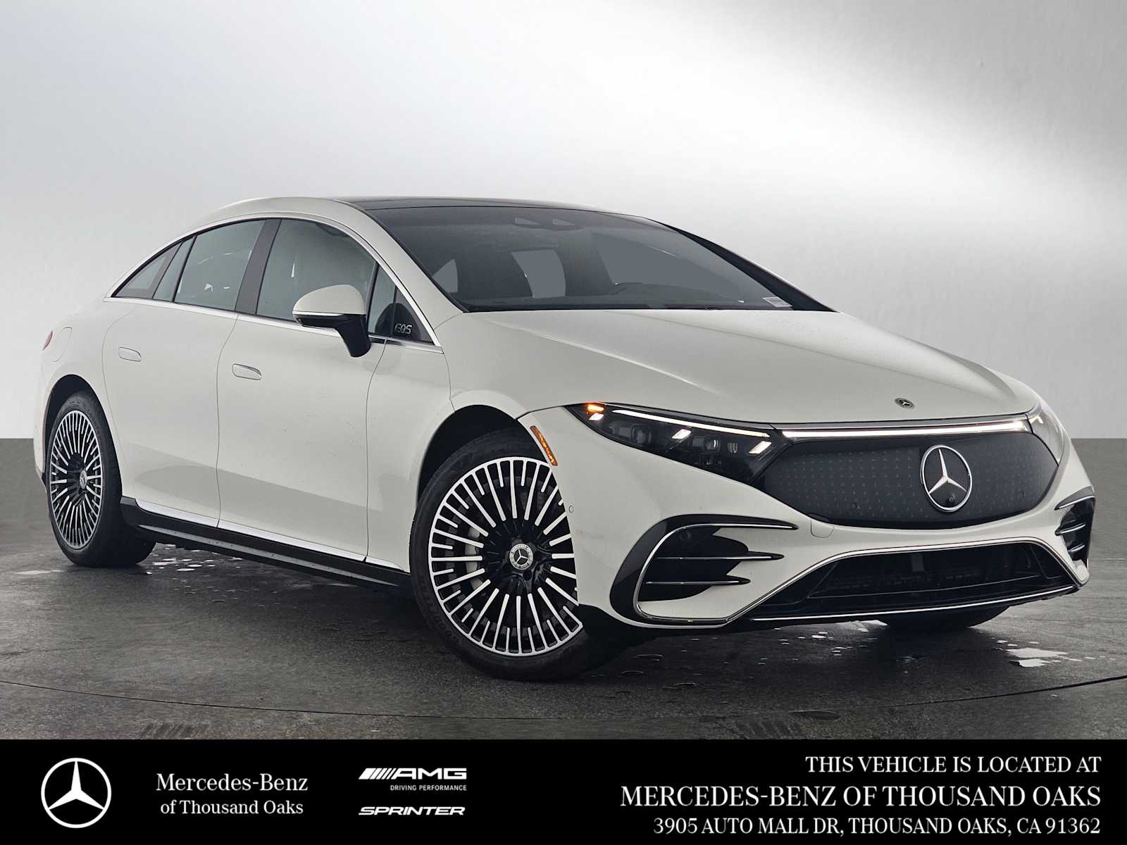Polar White 2023 Mercedes-Benz EQS 580 4MATIC AWD Sedan All-Wheel Drive 1-Speed Automatic