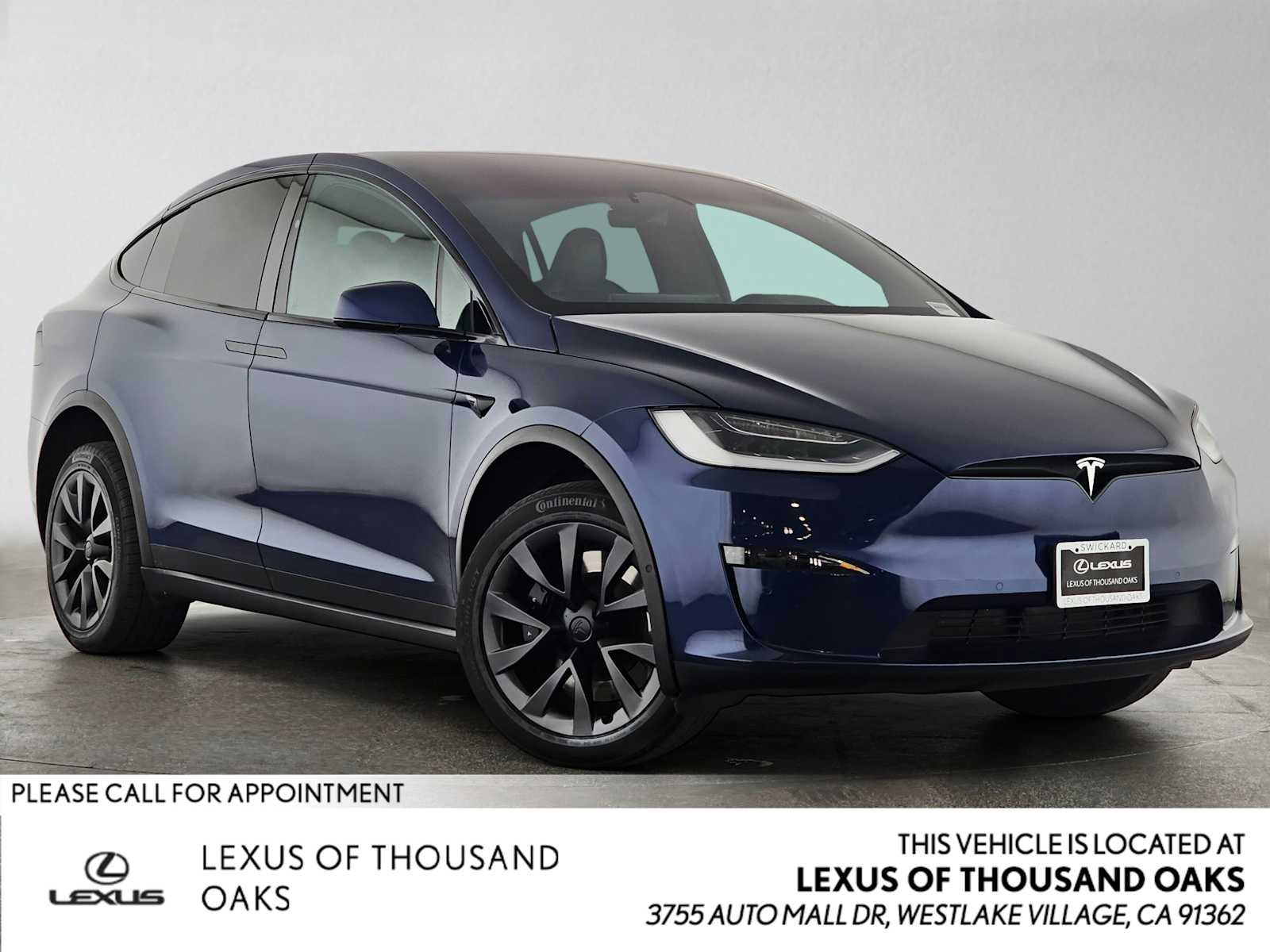 Deep Blue Metallic 2023 Tesla Model X SUV / Crossover All-Wheel Drive 1-Speed Automatic