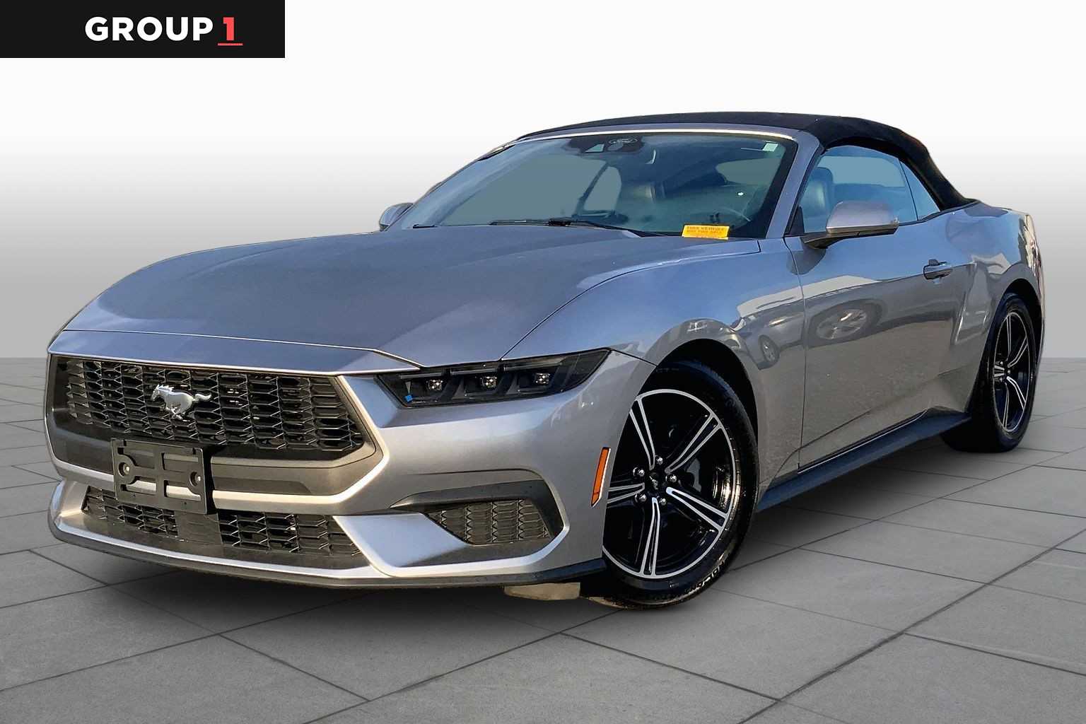 Iconic Silver Metallic 2025 Ford Mustang EcoBoost Premium Convertible RWD Convertible Rear-Wheel Drive Automatic