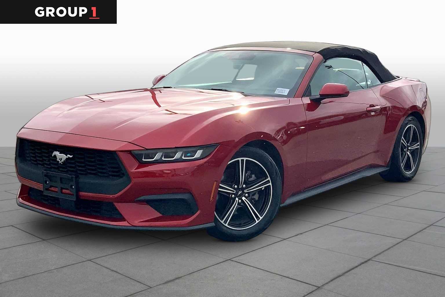 Rapid Red Metallic Tinted Clearcoat 2024 Ford Mustang Convertible Rear-Wheel Drive Automatic