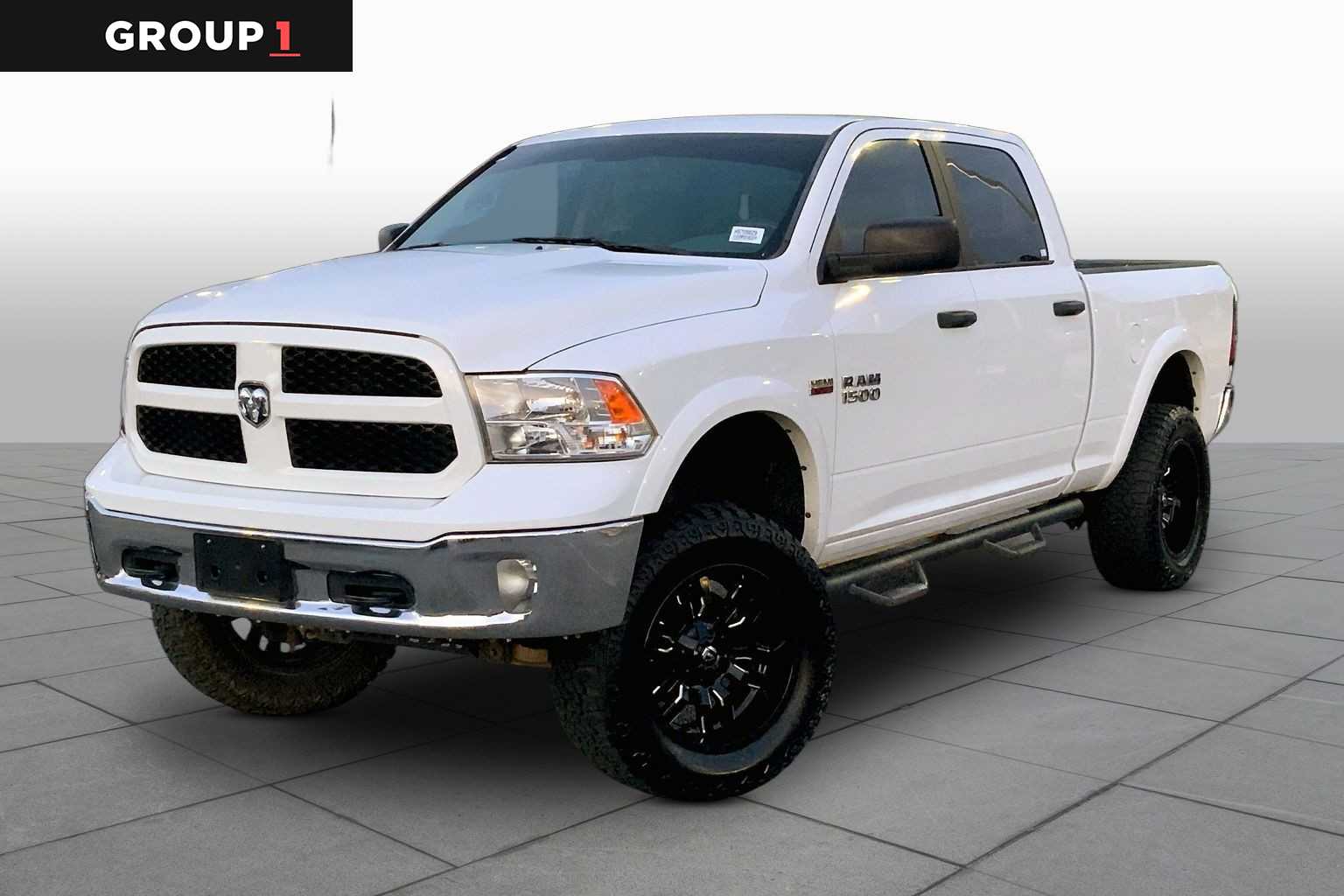 Bright White 2017 RAM 1500 Outdoorsman Crew Cab 4WD Pickup Truck Four-Wheel Drive 8-Speed Automatic