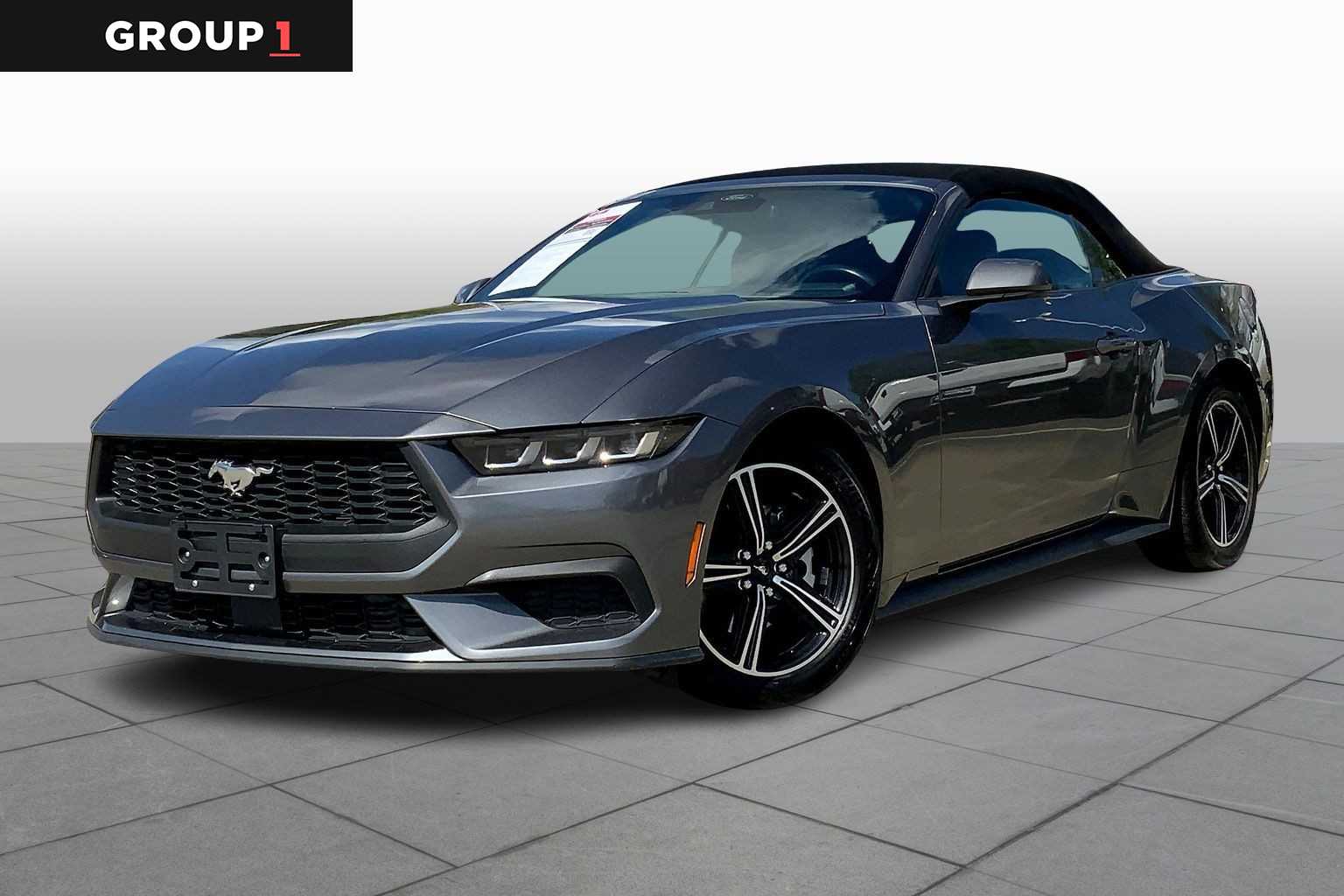 Carbonized Gray Metallic 2024 Ford Mustang EcoBoost Premium Convertible RWD Convertible Rear-Wheel Drive Automatic