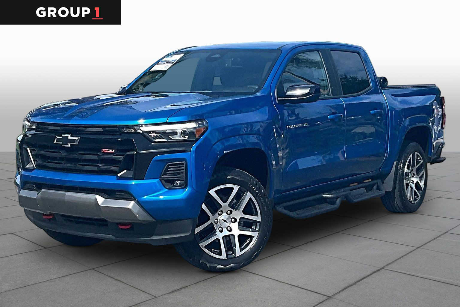 Glacier Blue Metallic 2023 Chevrolet Colorado Pickup Truck Four-Wheel Drive 8-Speed Automatic