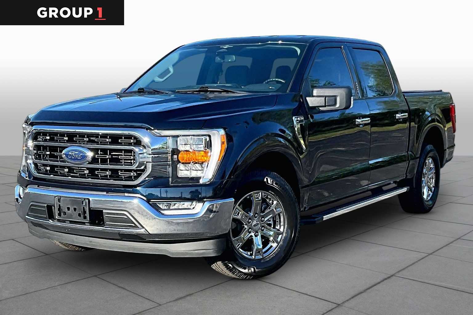 Antimatter Blue Metallic 2023 Ford F-150 XLT SuperCrew RWD Pickup Truck 4X2 Automatic