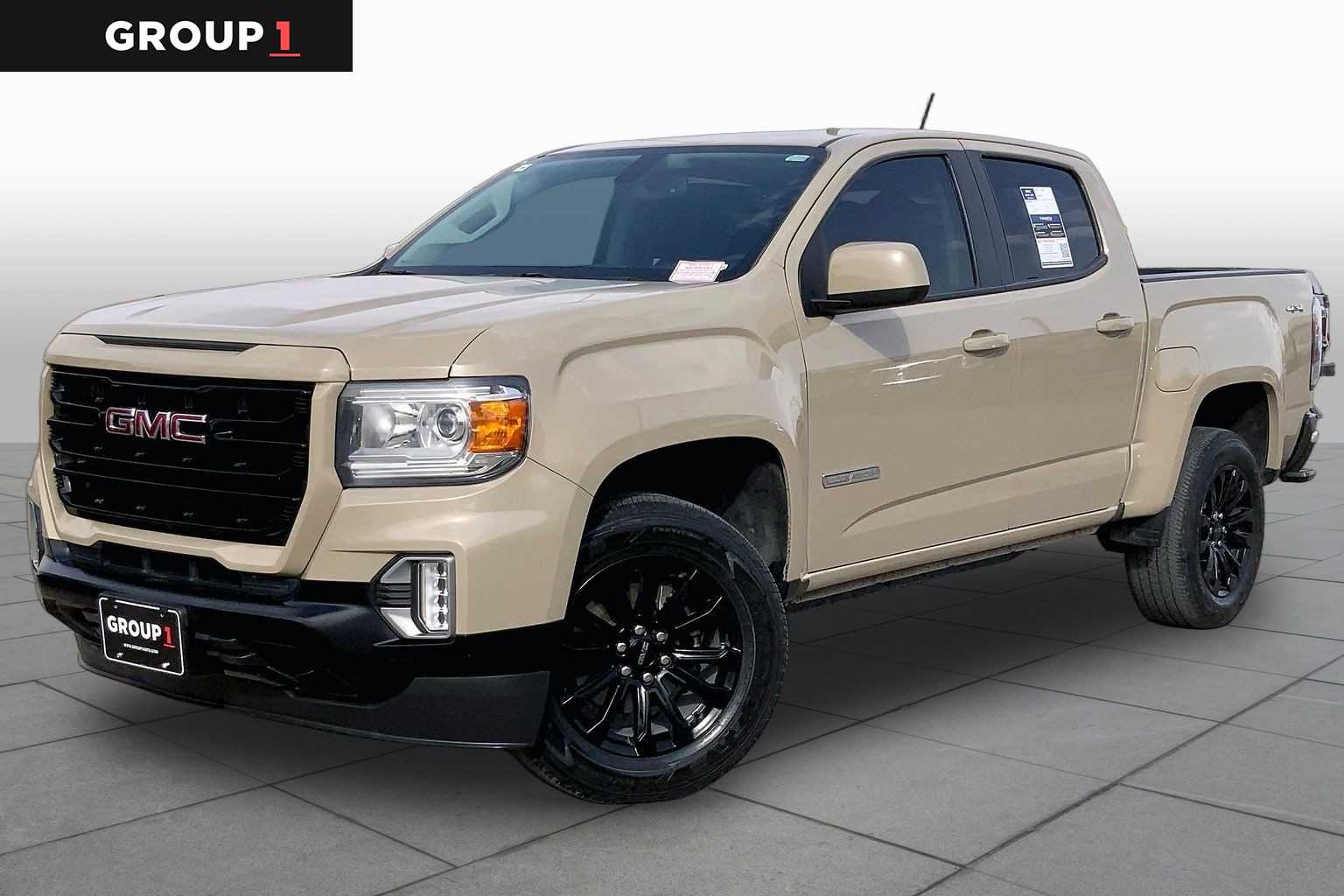 Desert Sand Metallic 2022 GMC Canyon Pickup Truck Four-Wheel Drive 8-Speed Automatic