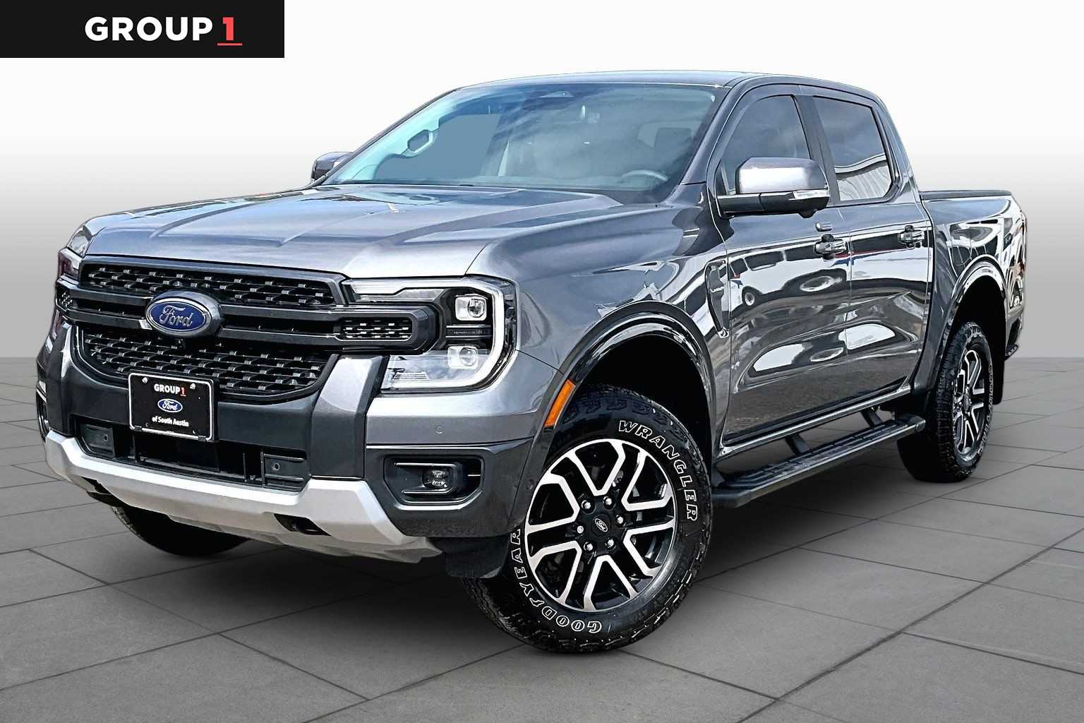 Carbonized Gray 2024 Ford Ranger Lariat SuperCrew 4WD Pickup Truck Four-Wheel Drive Automatic
