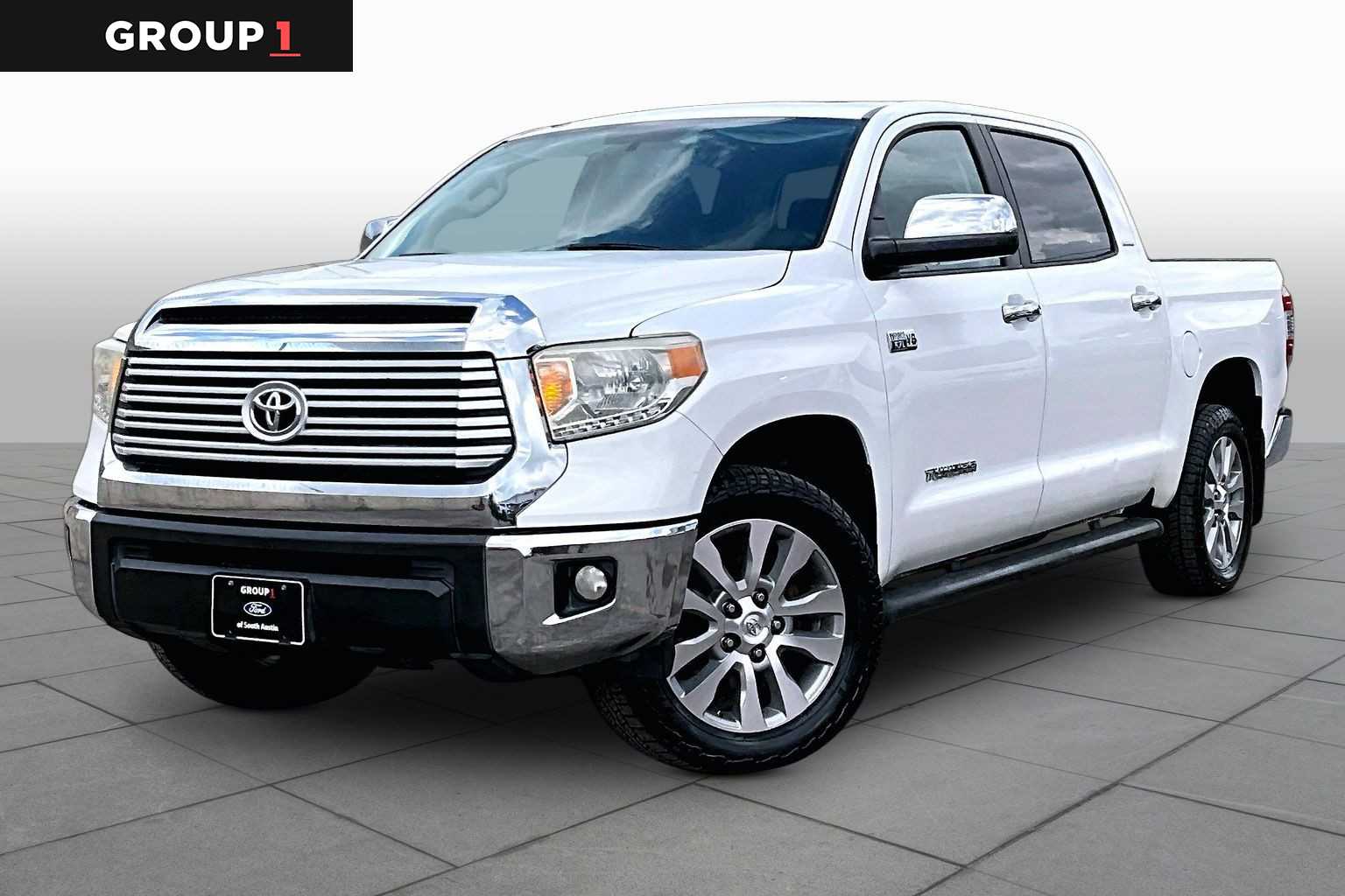 Super White 2014 Toyota Tundra Limited CrewMax 5.7L Pickup Truck 4X2 6-Speed Automatic