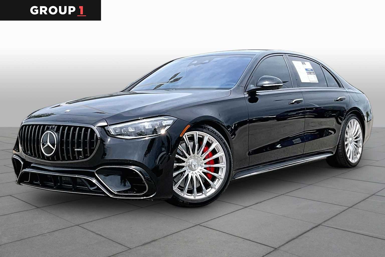 Obsidian Black Metallic 2025 Mercedes-Benz S-Class AMG S 63 E Performance 4MATIC Sedan All-Wheel Drive 9-Speed Automatic
