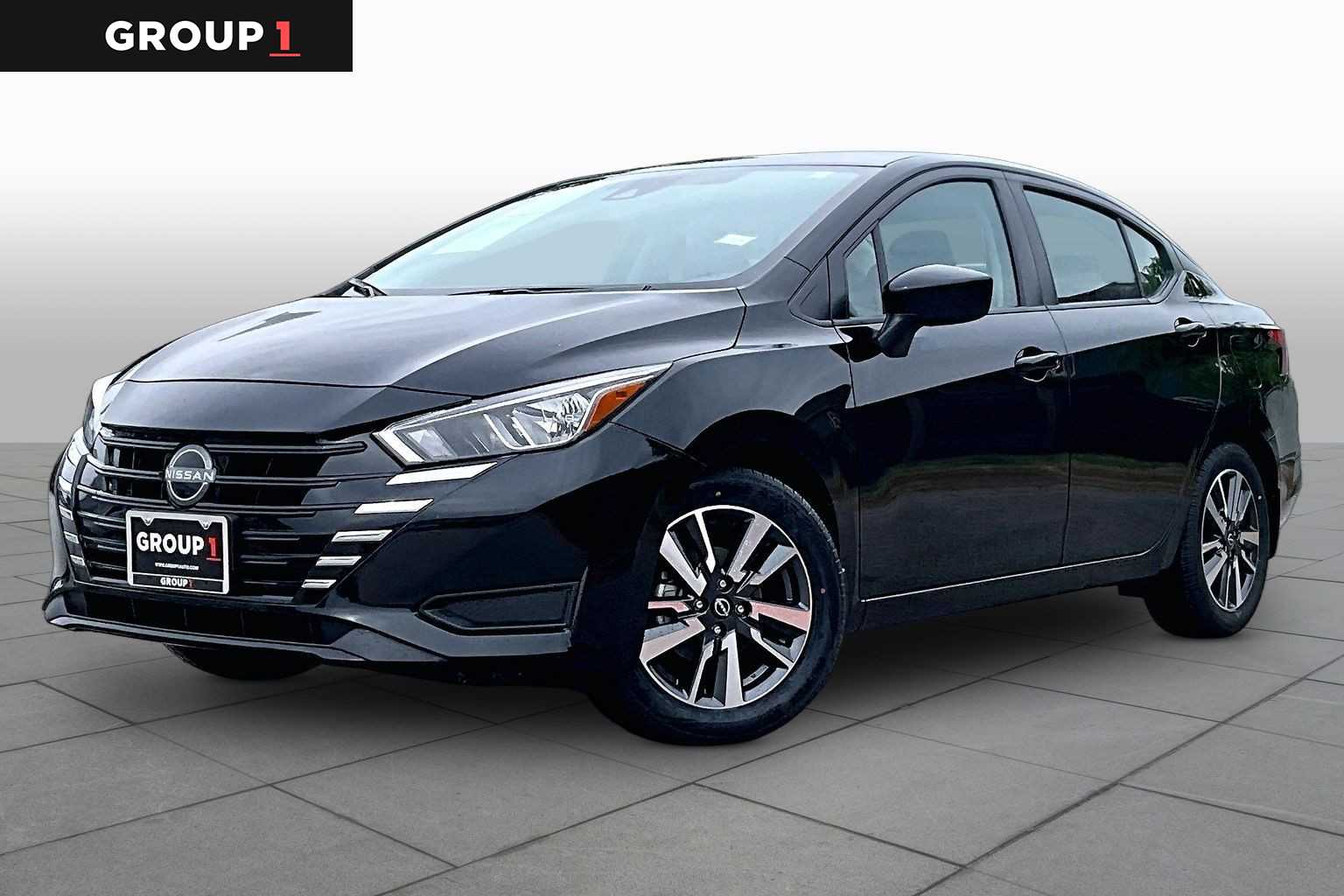 Super Black 2024 Nissan Versa Sedan Front-Wheel Drive Continuously Variable Transmission