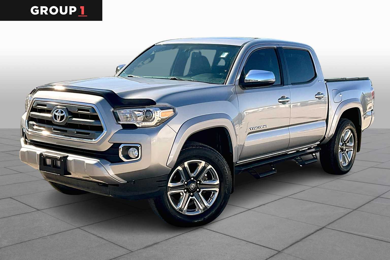Silver Sky Metallic 2017 Toyota Tacoma Limited V6 Double Cab 4WD Pickup Truck Four-Wheel Drive Automatic