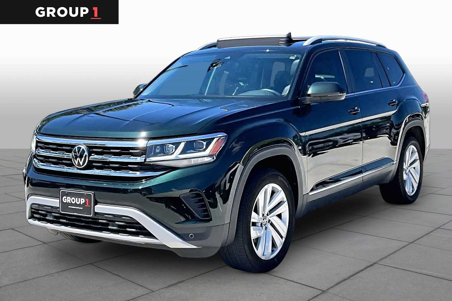 2021 Volkswagen Atlas 3.6L V6 SEL Racing Green at Group 1 Toyota Southwest