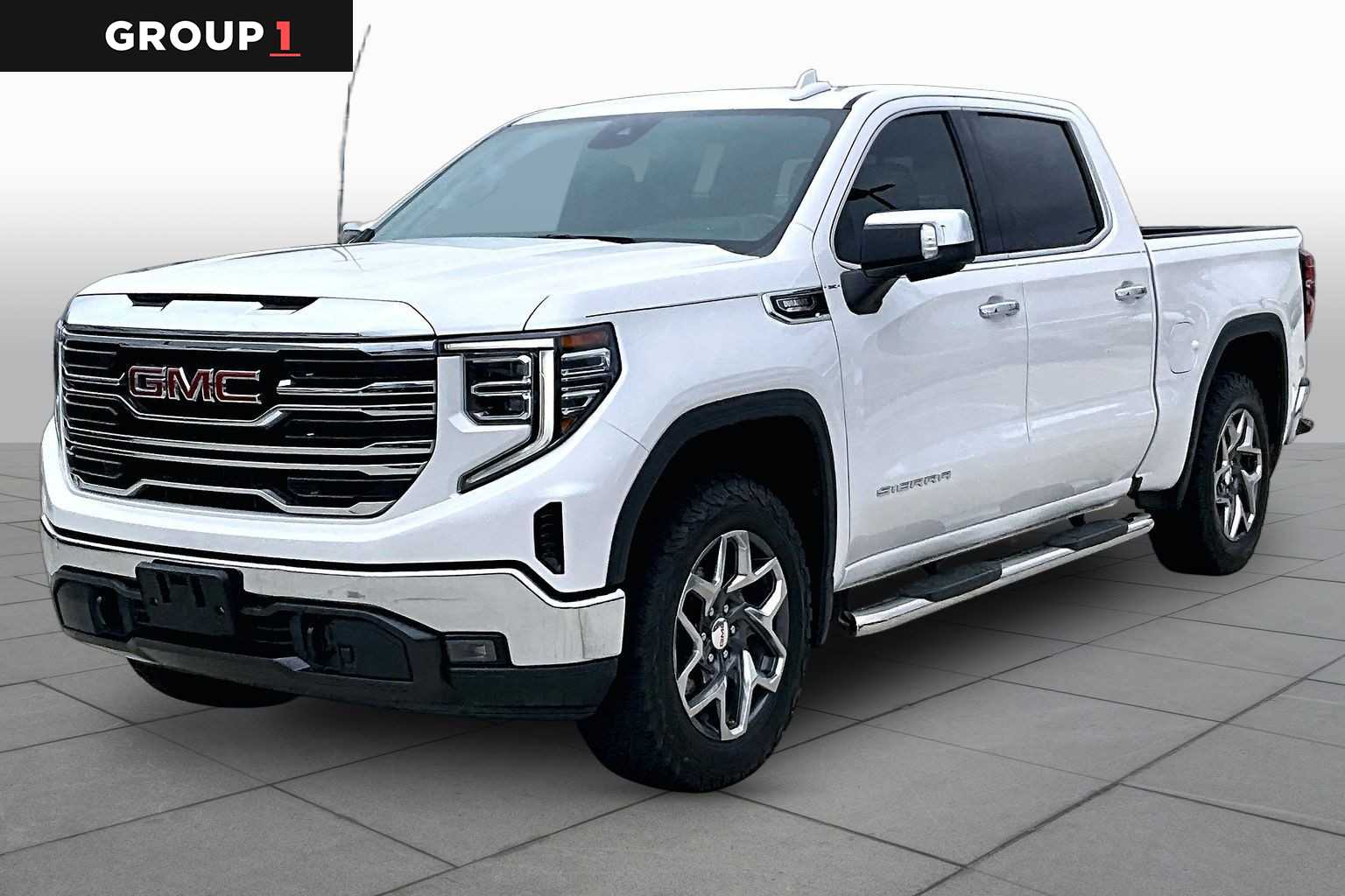 2022 GMC Sierra 1500 SLT White Frost Tricoat at Group 1 Toyota Southwest