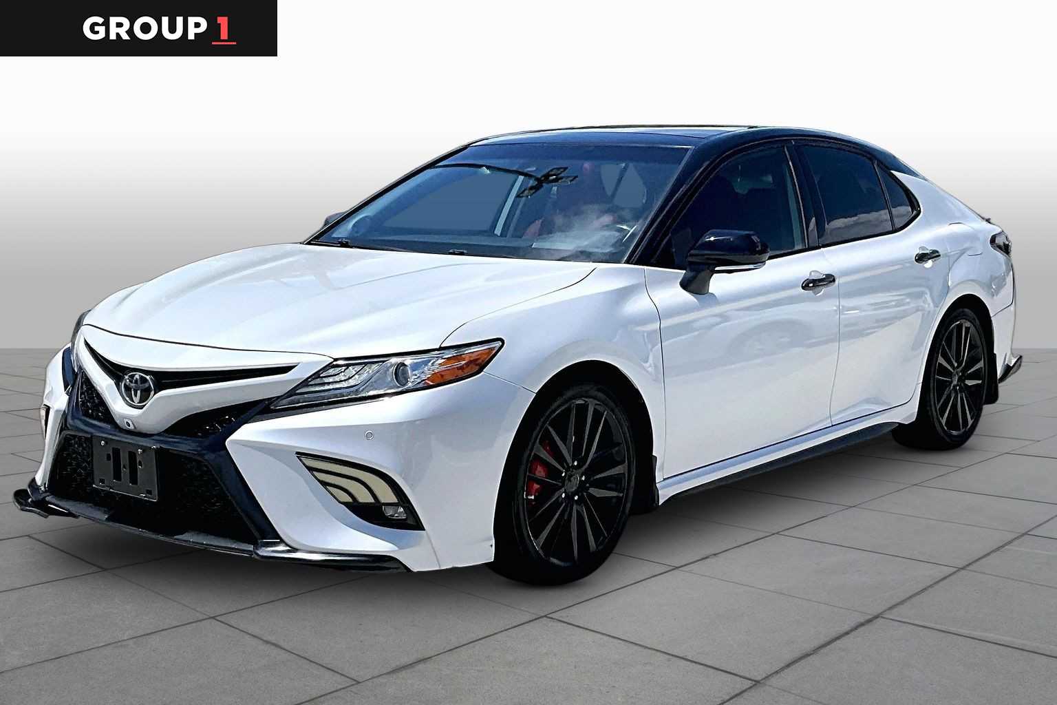 2020 Toyota Camry XSE V6 Wind Chill Pearl/Midnight Black Metallic at Beck & Masten Kia