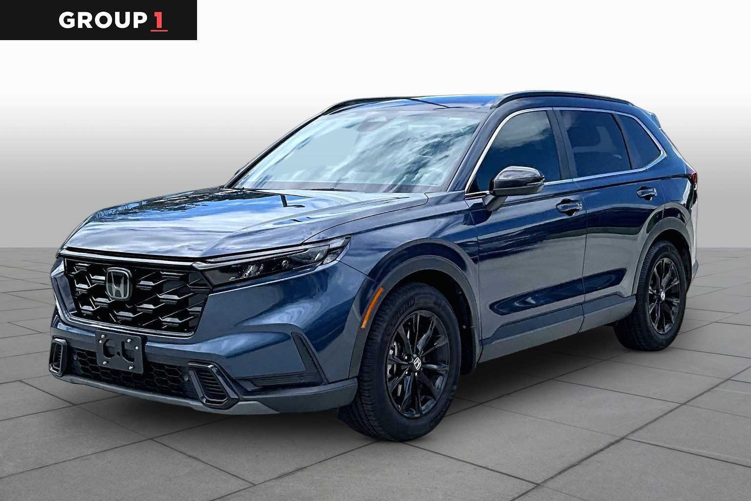 2024 Honda CR-V Hybrid Sport-L Canyon River Blue Metallic at Texan GMC Buick