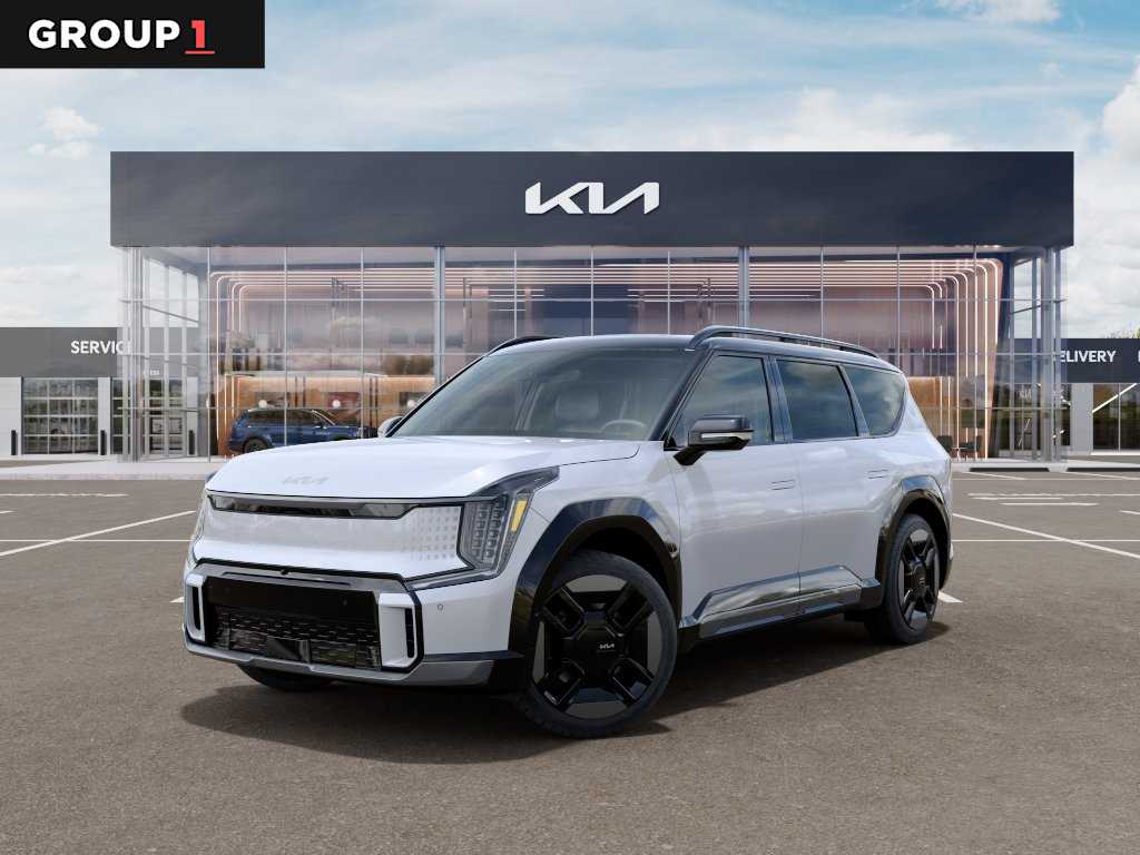 2026 Kia EV9 GT-Line Glacial White Pearl/Ebony Black Roof at Beck & Masten Kia