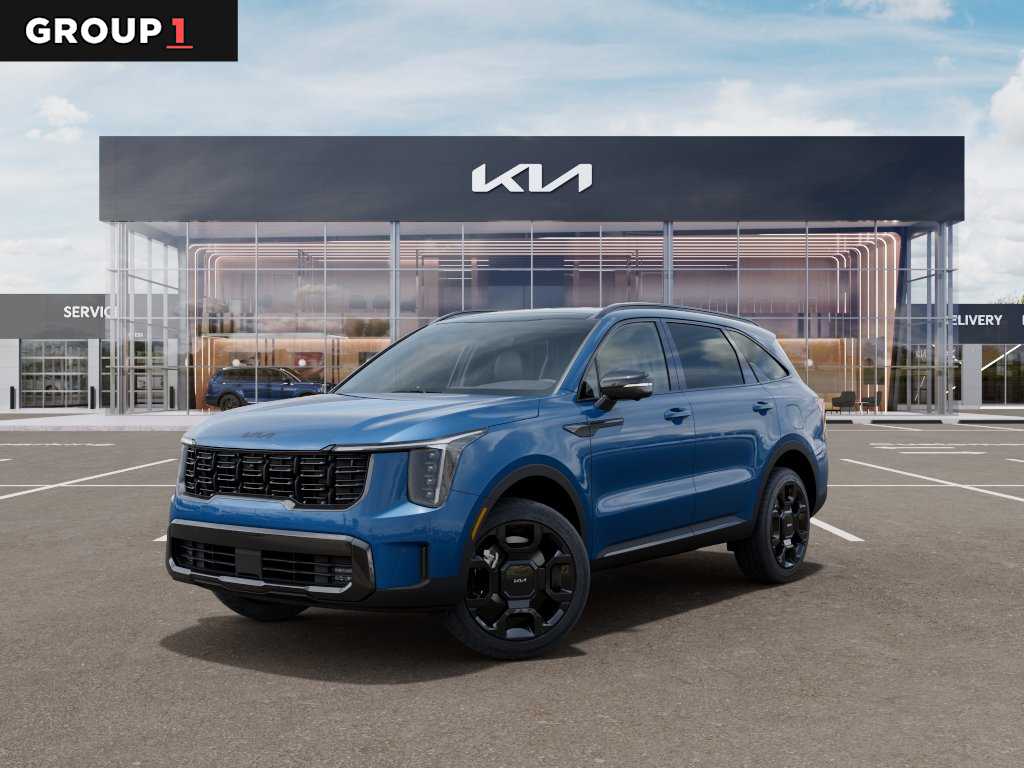 2026 Kia Sorento Hybrid X-Line SX Prestige Mineral Blue at Beck & Masten Kia