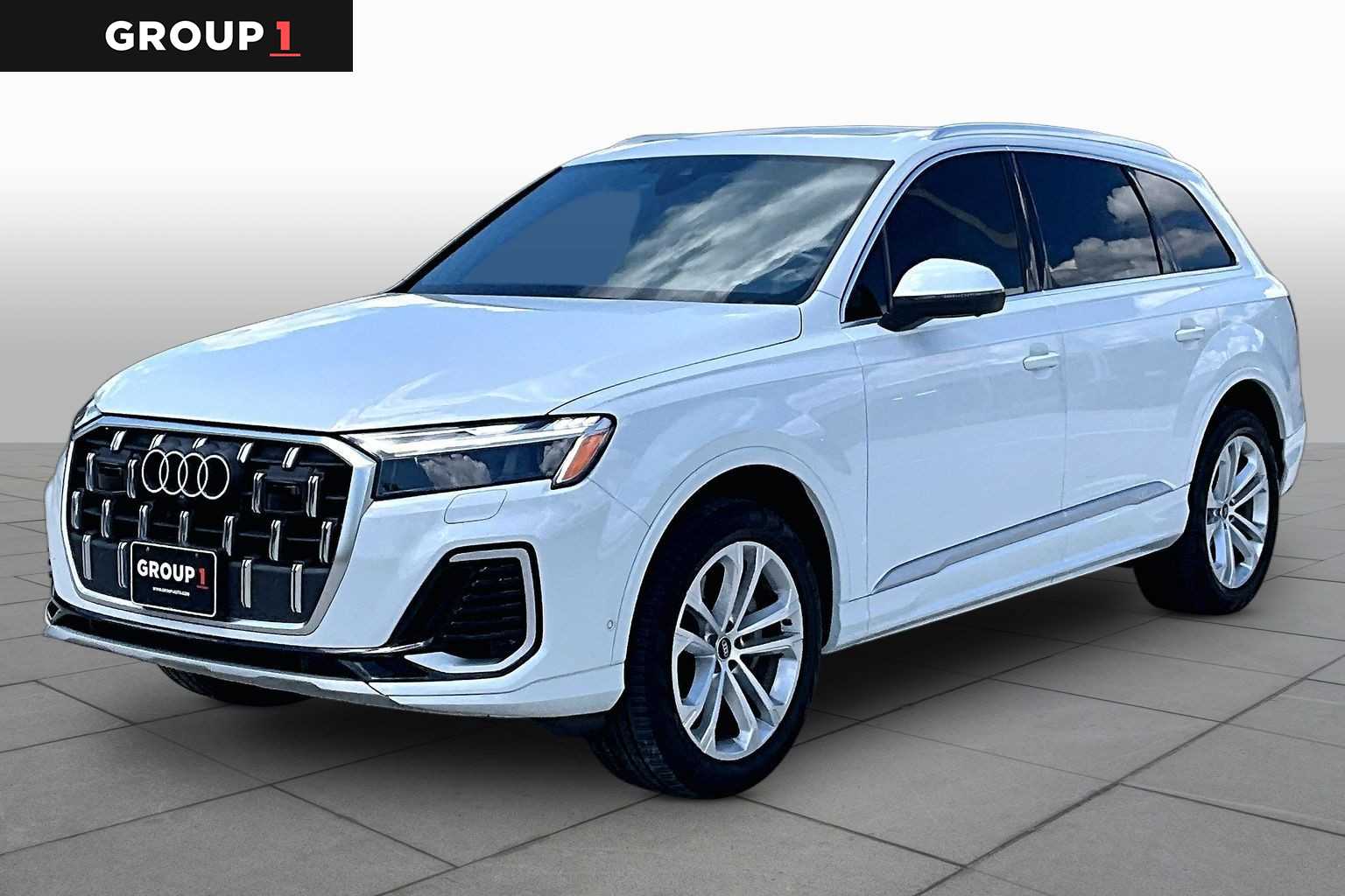 2025 Audi Q7 Premium Glacier White Metallic at Friendly Ford Crosby