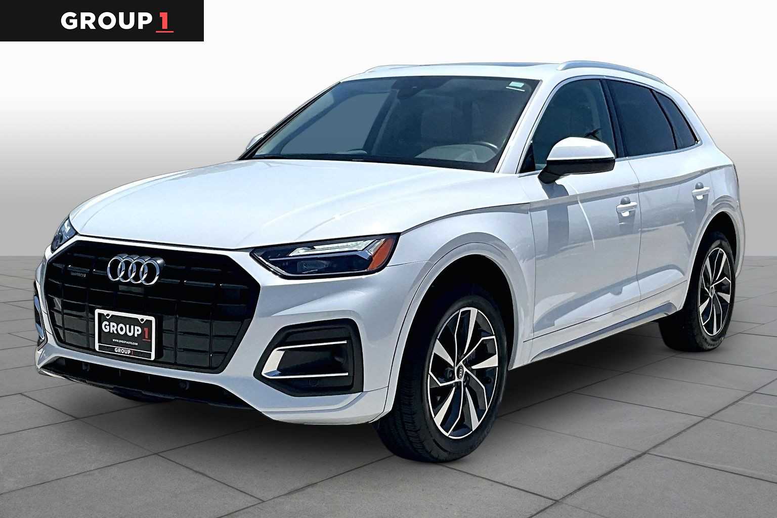 2021 Audi Q5 Premium Plus Glacier White Metallic at Tomball Chrysler Dodge Jeep Ram