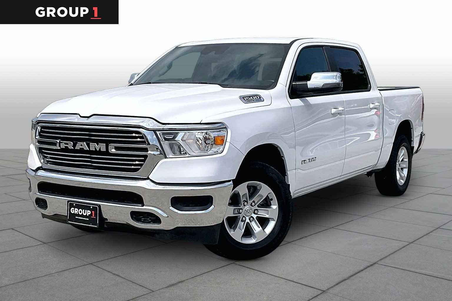 2024 Ram 1500 Laramie Bright White Clearcoat at Group 1 GMC Buick South