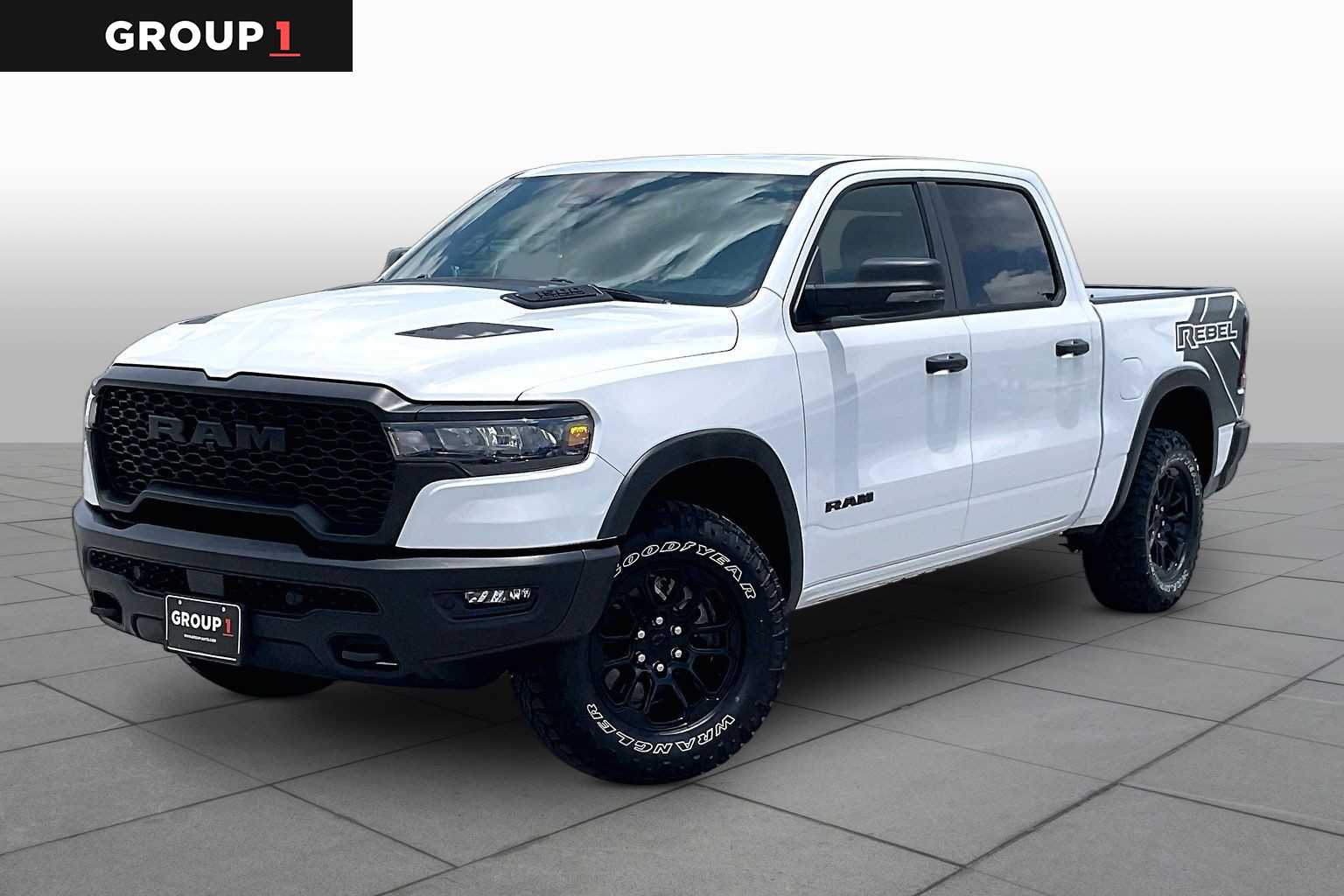 2026 Ram 1500 Rebel Bright White Clearcoat at Tomball Chrysler Dodge Jeep Ram