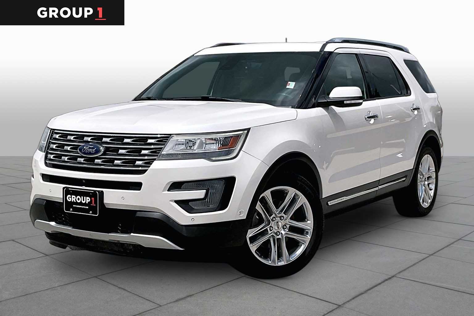 2017 Ford Explorer Limited White Platinum Metallic Tri-Coat at AutoNation USA Houston