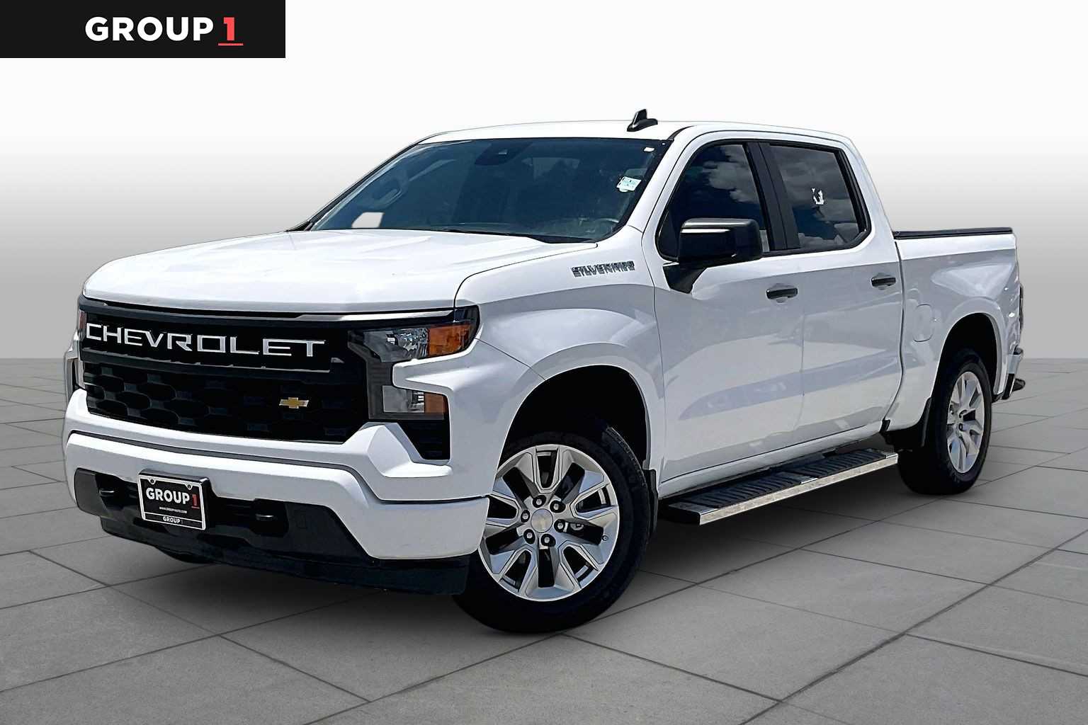 2024 Chevrolet Silverado 1500 Custom Summit White at AutoNation Chevrolet Gulf Fwy