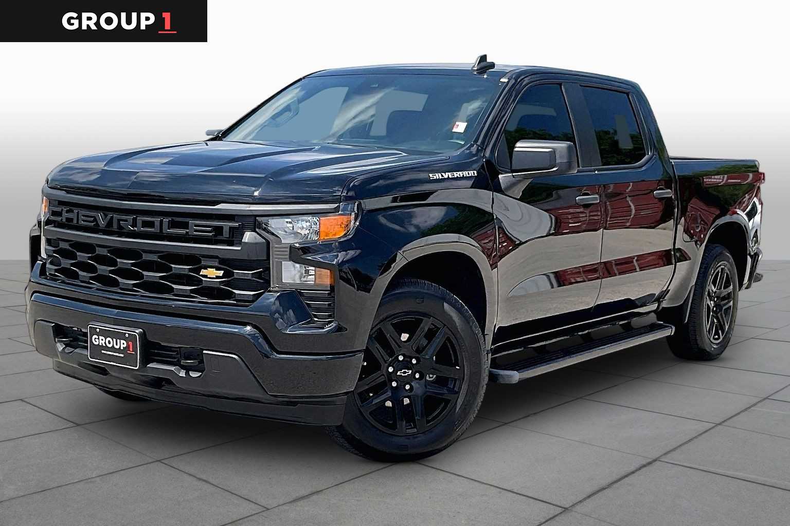 2024 Chevrolet Silverado 1500 Custom Black at Tomball Chrysler Dodge Jeep Ram