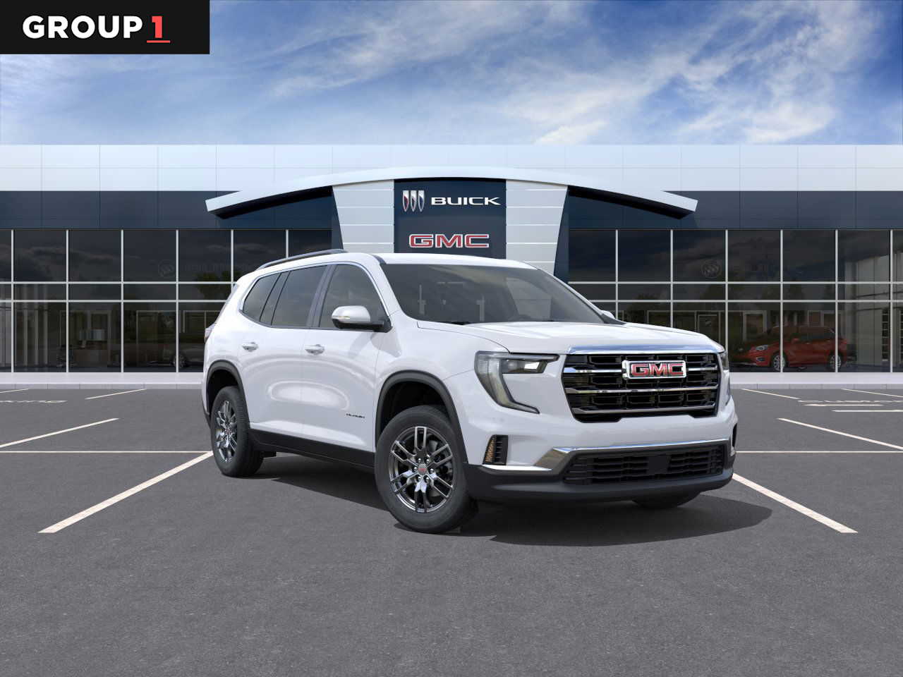 2026 GMC Acadia FWD Elevation Summit White at Group 1 GMC Buick South