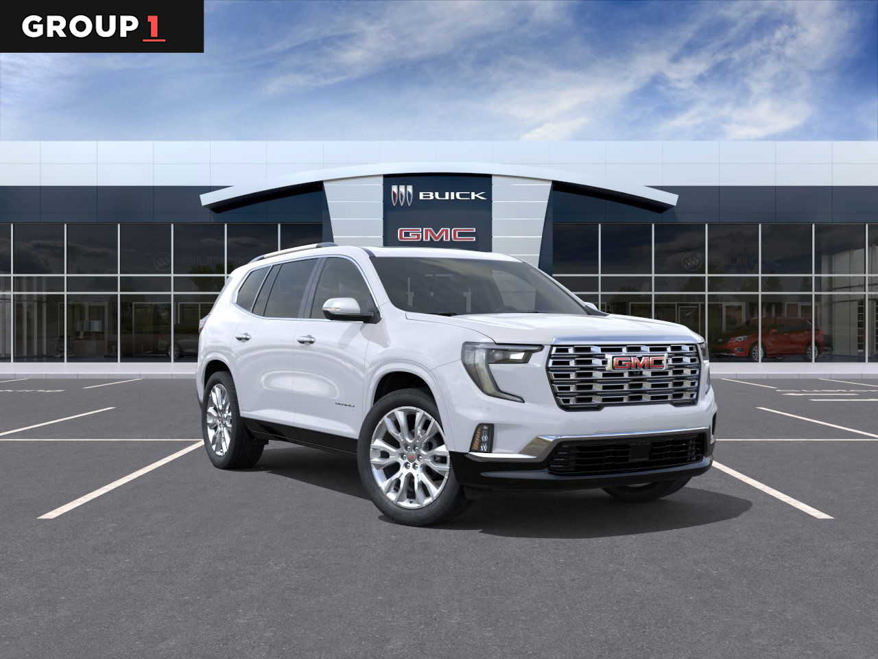 2026 GMC Acadia FWD Denali Glacier White Tricoat at Group 1 GMC Buick South